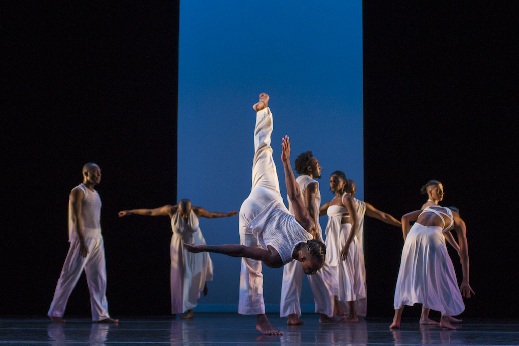 Dancers posed on stage